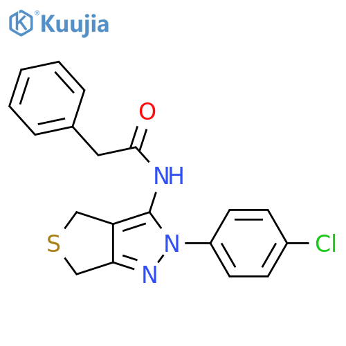 N-[2-(4-chlorophenyl)-2H,4H,6H-thieno[3,4-c]pyrazol-3-yl]-2-phenylacetamide structure