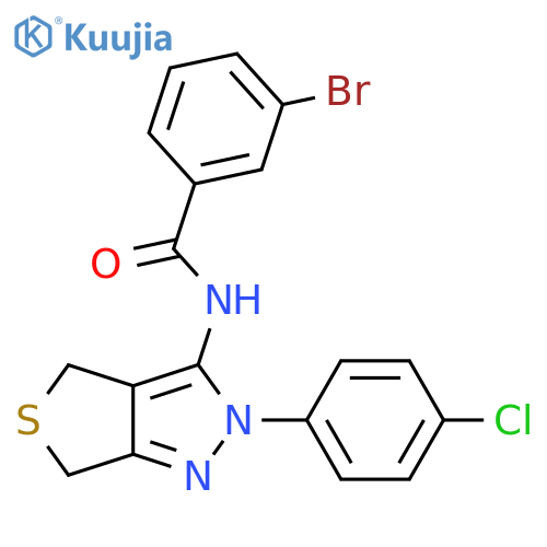 3-bromo-N-2-(4-chlorophenyl)-2H,4H,6H-thieno3,4-cpyrazol-3-ylbenzamide structure