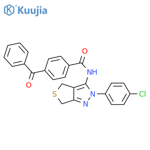 4-benzoyl-N-[2-(4-chlorophenyl)-2H,4H,6H-thieno[3,4-c]pyrazol-3-yl]benzamide structure