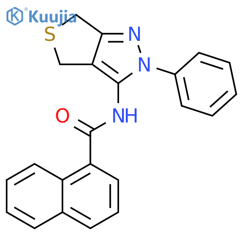 N-{2-phenyl-2H,4H,6H-thieno3,4-cpyrazol-3-yl}naphthalene-1-carboxamide structure