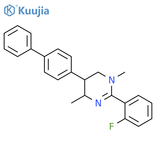 Pyrimidine,5-[1,1'-biphenyl]-4-yl-2-(2-fluorophenyl)-1,4,5,6-tetrahydro-1,4-dimethyl- structure