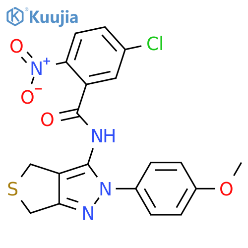 5-chloro-N-2-(4-methoxyphenyl)-2H,4H,6H-thieno3,4-cpyrazol-3-yl-2-nitrobenzamide structure