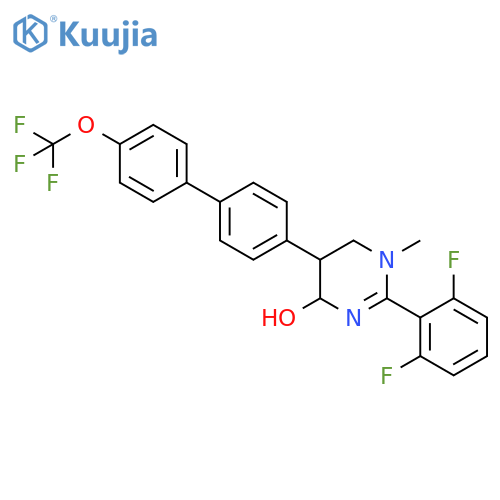 4-Pyrimidinol,2-(2,6-difluorophenyl)-1,4,5,6-tetrahydro-1-methyl-5-[4'-(trifluoromethoxy)[1,1'-biphenyl]-4-yl]- structure