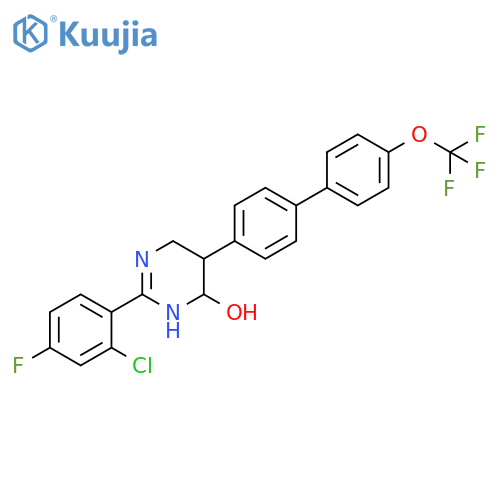 4-Pyrimidinol,2-(2-chloro-4-fluorophenyl)-1,4,5,6-tetrahydro-5-[4'-(trifluoromethoxy)[1,1'-biphenyl]-4-yl]- structure