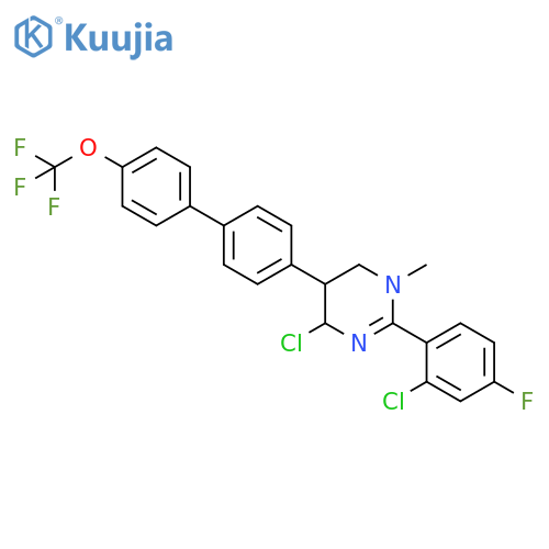 Pyrimidine,4-chloro-2-(2-chloro-4-fluorophenyl)-1,4,5,6-tetrahydro-1-methyl-5-[4'-(trifluoromethoxy)[1,1'-biphenyl]-4-yl]- structure