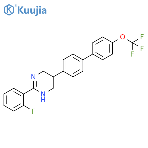 Pyrimidine,2-(2-fluorophenyl)-1,4,5,6-tetrahydro-5-[4'-(trifluoromethoxy)[1,1'-biphenyl]-4-yl]- structure