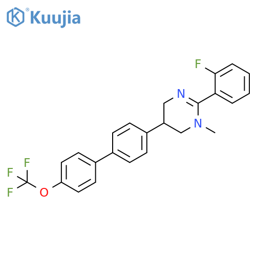 Pyrimidine,2-(2-fluorophenyl)-1,4,5,6-tetrahydro-1-methyl-5-[4'-(trifluoromethoxy)[1,1'-biphenyl]-4-yl]- structure