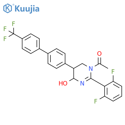 4-Pyrimidinol,1-acetyl-2-(2,6-difluorophenyl)-1,4,5,6-tetrahydro-5-[4'-(trifluoromethyl)[1,1'-biphenyl]-4-yl]- structure