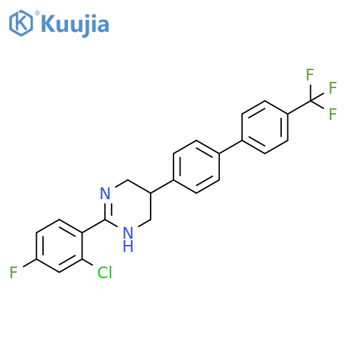 Pyrimidine,2-(2-chloro-4-fluorophenyl)-1,4,5,6-tetrahydro-5-[4'-(trifluoromethyl)[1,1'-biphenyl]-4-yl]- structure
