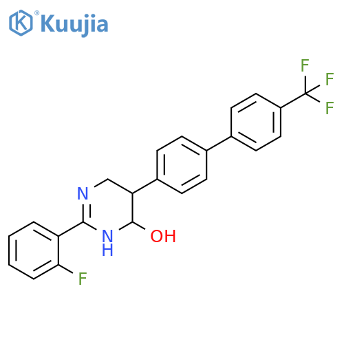 4-Pyrimidinol,2-(2-fluorophenyl)-1,4,5,6-tetrahydro-5-[4'-(trifluoromethyl)[1,1'-biphenyl]-4-yl]- structure