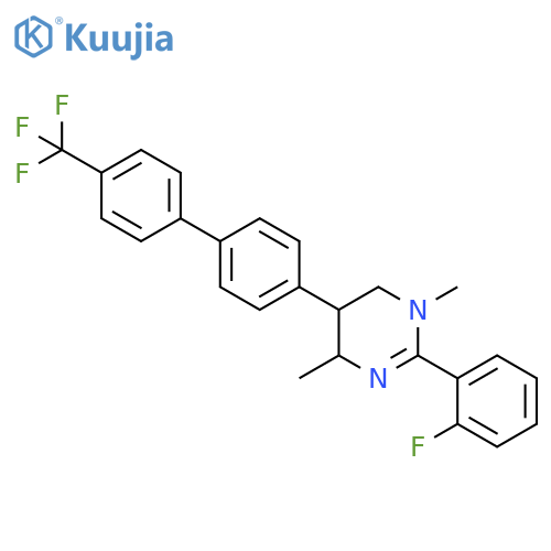 Pyrimidine,2-(2-fluorophenyl)-1,4,5,6-tetrahydro-1,4-dimethyl-5-[4'-(trifluoromethyl)[1,1'-biphenyl]-4-yl]- structure