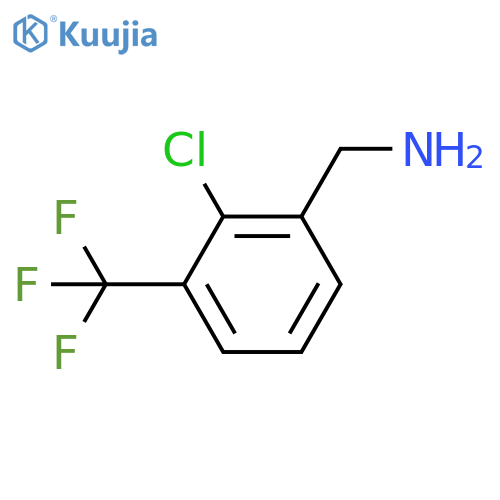 [2-chloro-3-(trifluoromethyl)phenyl]methanamine structure