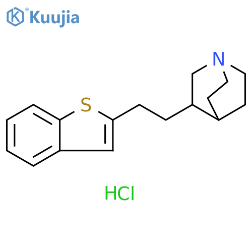1-Azabicyclo[2.2.2]octane, 3-(2-benzo[b]thien-2-ylethyl)-, hydrochloride structure
