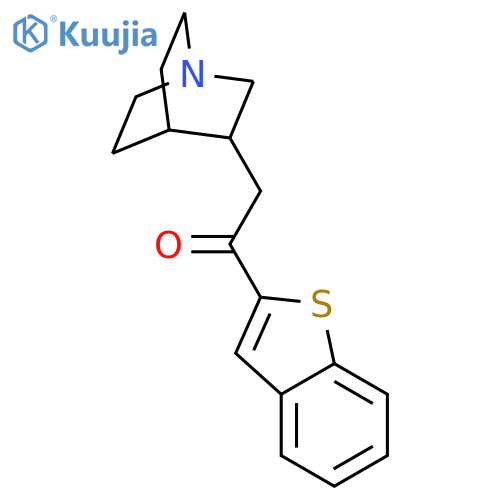 Ethanone, 2-(1-azabicyclo[2.2.2]oct-3-yl)-1-benzo[b]thien-2-yl-, (+)- structure