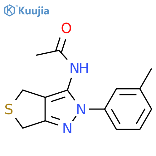 N-2-(3-methylphenyl)-2H,4H,6H-thieno3,4-cpyrazol-3-ylacetamide structure