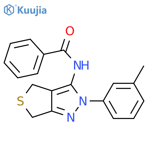 N-2-(3-methylphenyl)-2H,4H,6H-thieno3,4-cpyrazol-3-ylbenzamide structure
