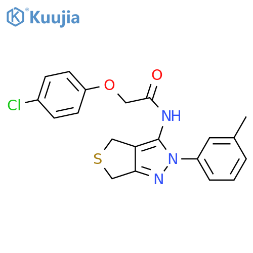 2-(4-chlorophenoxy)-N-2-(3-methylphenyl)-2H,4H,6H-thieno3,4-cpyrazol-3-ylacetamide structure