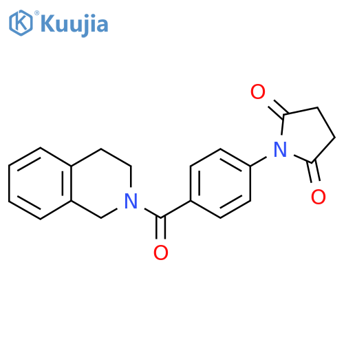 1-4-(1,2,3,4-tetrahydroisoquinoline-2-carbonyl)phenylpyrrolidine-2,5-dione structure