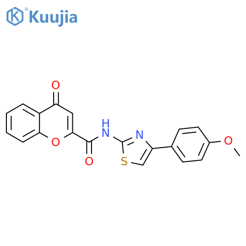 N-4-(4-methoxyphenyl)-1,3-thiazol-2-yl-4-oxo-4H-chromene-2-carboxamide structure