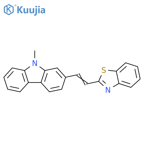 2-[(E)-2-(1,3-benzothiazol-2-yl)ethenyl]-9-methyl-9H-carbazole structure
