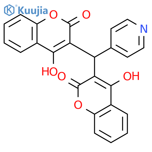 2H-1-Benzopyran-2-one, 3,3'-(4-pyridinylmethylene)bis[4-hydroxy- structure