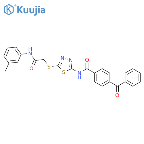 4-benzoyl-N-5-({(3-methylphenyl)carbamoylmethyl}sulfanyl)-1,3,4-thiadiazol-2-ylbenzamide structure
