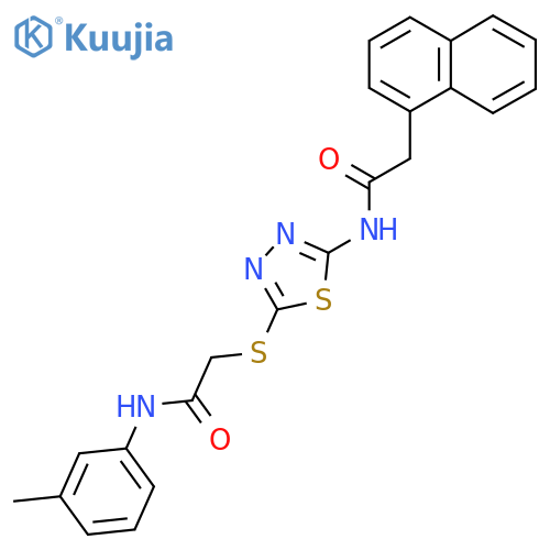 N-(3-methylphenyl)-2-({5-2-(naphthalen-1-yl)acetamido-1,3,4-thiadiazol-2-yl}sulfanyl)acetamide structure