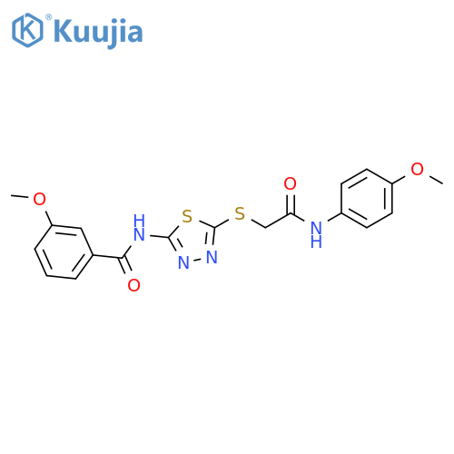 3-methoxy-N-5-({(4-methoxyphenyl)carbamoylmethyl}sulfanyl)-1,3,4-thiadiazol-2-ylbenzamide structure