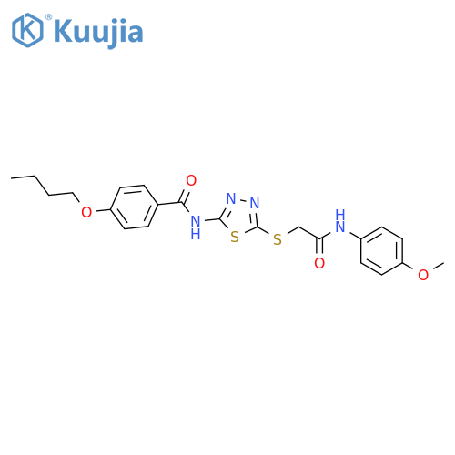 4-butoxy-N-5-({(4-methoxyphenyl)carbamoylmethyl}sulfanyl)-1,3,4-thiadiazol-2-ylbenzamide structure