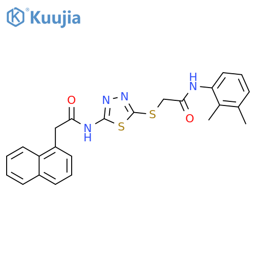 N-(2,3-dimethylphenyl)-2-({5-2-(naphthalen-1-yl)acetamido-1,3,4-thiadiazol-2-yl}sulfanyl)acetamide structure