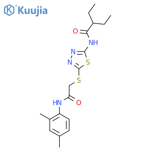 N-5-({(2,4-dimethylphenyl)carbamoylmethyl}sulfanyl)-1,3,4-thiadiazol-2-yl-2-ethylbutanamide structure