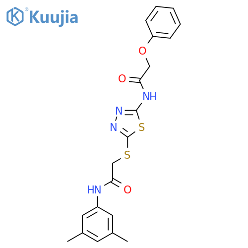 N-5-({(3,5-dimethylphenyl)carbamoylmethyl}sulfanyl)-1,3,4-thiadiazol-2-yl-2-phenoxyacetamide structure