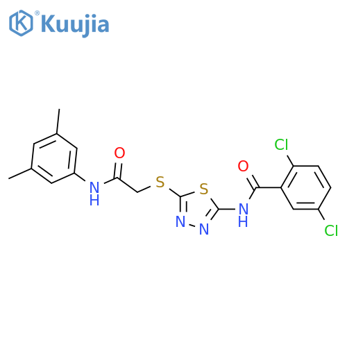 2,5-dichloro-N-5-({(3,5-dimethylphenyl)carbamoylmethyl}sulfanyl)-1,3,4-thiadiazol-2-ylbenzamide structure