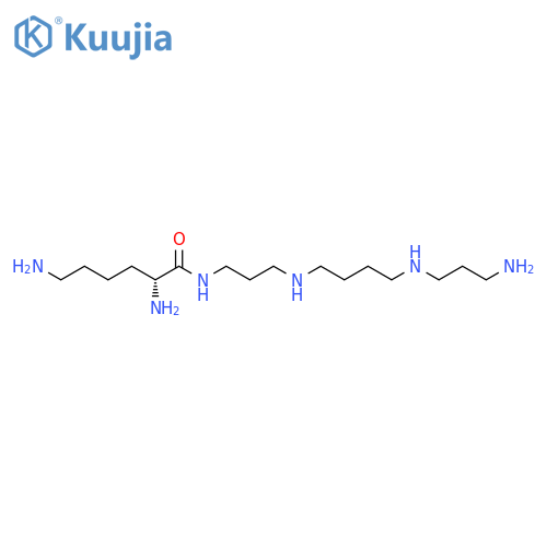 Hexanamide,2,6-diamino-N-[3-[[4-[(3-aminopropyl)amino]butyl]amino]propyl]-, (2R)- structure