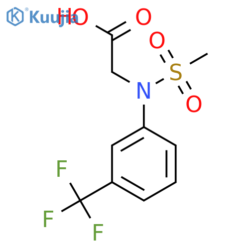 N-(Methylsulfonyl)-N-3-(trifluoromethyl)phenylglycine structure
