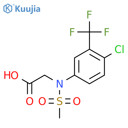 N-4-Chloro-3-(trifluoromethyl)phenyl-N-(methylsulfonyl)glycine structure