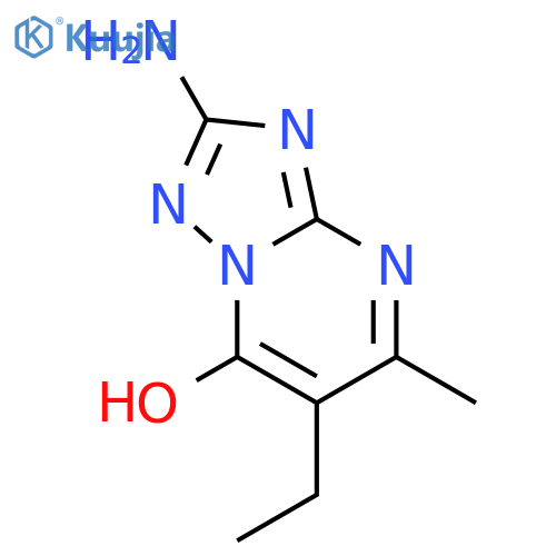 2-amino-6-ethyl-5-methyl1,2,4triazolo1,5-apyrimidin-7-ol structure