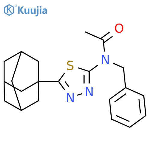 N-[5-(adamantan-1-yl)-1,3,4-thiadiazol-2-yl]-N-benzylacetamide structure
