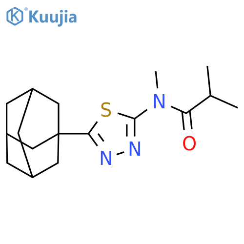 N-5-(adamantan-1-yl)-1,3,4-thiadiazol-2-yl-N,2-dimethylpropanamide structure