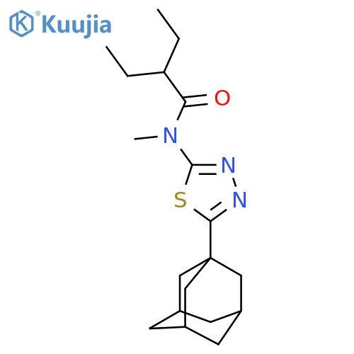N-5-(adamantan-1-yl)-1,3,4-thiadiazol-2-yl-2-ethyl-N-methylbutanamide structure