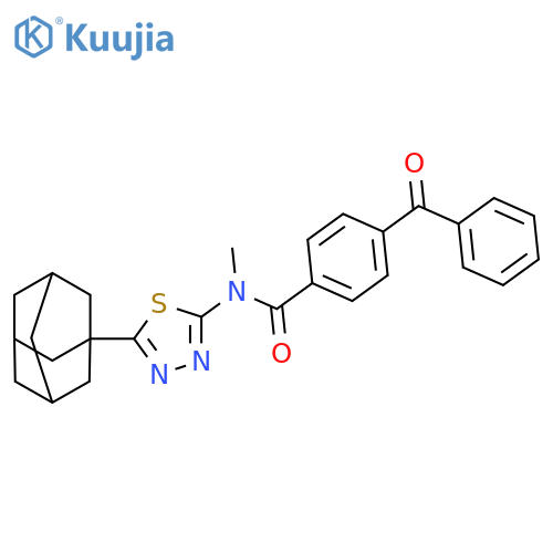 N-5-(adamantan-1-yl)-1,3,4-thiadiazol-2-yl-4-benzoyl-N-methylbenzamide structure