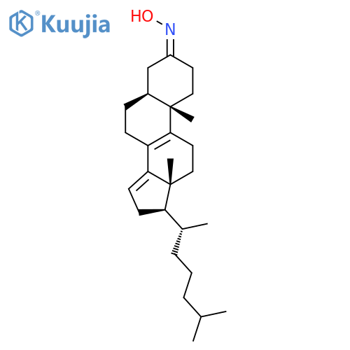 Cholesta-8,14-dien-3-one, oxime, (3E,5a)- structure