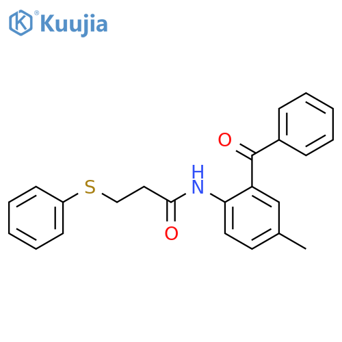 N-(2-benzoyl-4-methylphenyl)-3-(phenylsulfanyl)propanamide structure