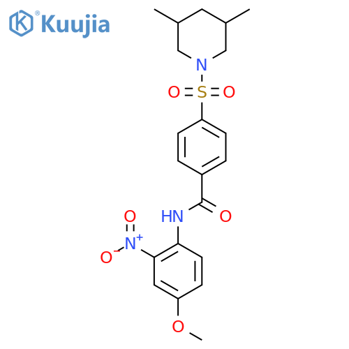 4-(3,5-dimethylpiperidin-1-yl)sulfonyl-N-(4-methoxy-2-nitrophenyl)benzamide structure