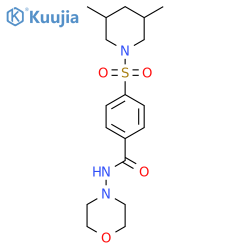 4-[(3,5-dimethylpiperidin-1-yl)sulfonyl]-N-(morpholin-4-yl)benzamide structure