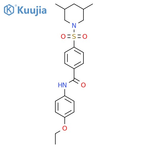 4-(3,5-dimethylpiperidin-1-yl)sulfonyl-N-(4-ethoxyphenyl)benzamide structure