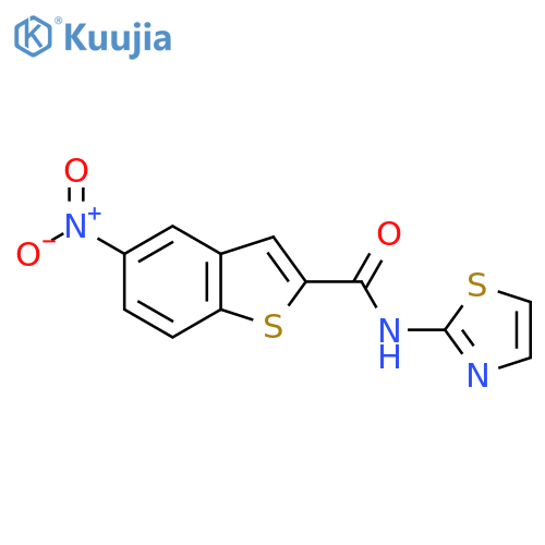 5-nitro-N-(1,3-thiazol-2-yl)-1-benzothiophene-2-carboxamide structure