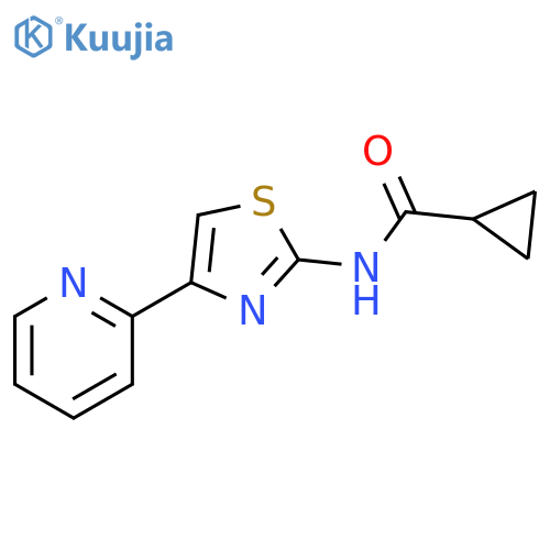 N-4-(pyridin-2-yl)-1,3-thiazol-2-ylcyclopropanecarboxamide structure