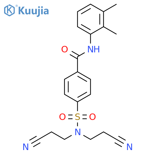 4-bis(2-cyanoethyl)sulfamoyl-N-(2,3-dimethylphenyl)benzamide structure