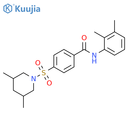 N-(2,3-dimethylphenyl)-4-(3,5-dimethylpiperidin-1-yl)sulfonylbenzamide structure